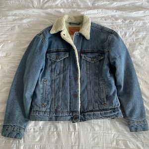Levi’s Women’s Small Original Trucker Denim with Sherpa Lining - BRAND NEW